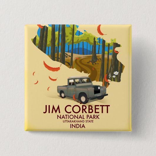 Jim Corbett National Park, Uttarakhand State Button (Vorderseite)