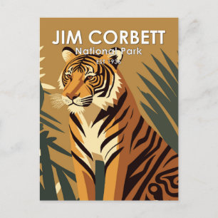 Jim Corbett Nationalpark Indien Vintage Postkarte