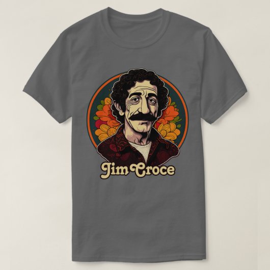 Jim Croce Retro Fan Artwork Design 1 T-Shirt (Design vorne)