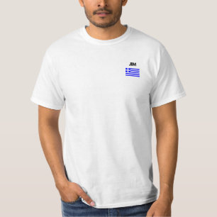 Jim Griechischer Name mit griechischer Flagge T-Shirt