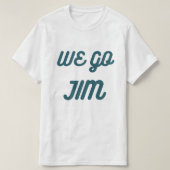 Jim, Gymnastik mit blauem Text T-Shirt (Design vorne)
