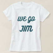 Jim, Gymnastik mit blauem Text T-Shirt (Design vorne)