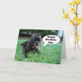 Jim Happy Birthday French Bulldog Card Karte (Gelbe Blume)