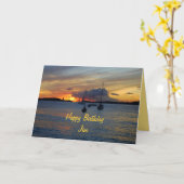 Jim Happy Birthday Sailboats bei Sunset Karte (Gelbe Blume)