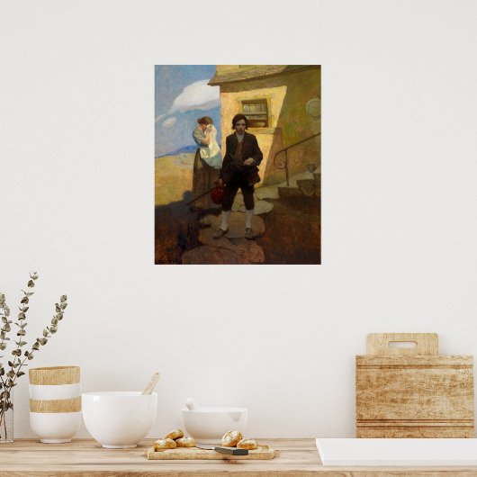 Jim Hawkins verlasse Zuhause von Newell Convers Wy Poster (Küche)
