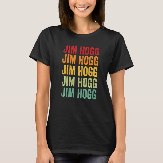 Jim Hogg County Texas Rainbow Text T-Shirt (Vorderseite)