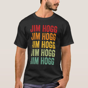 Jim Hogg Landkreis Texas Rainbow Text Design T-Shirt