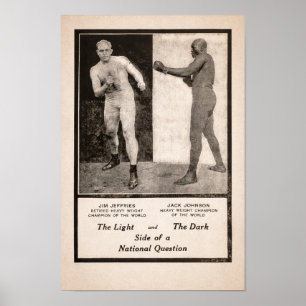Jim Jeffries gegen Jack Johnson Werbeaktion 1910 Poster