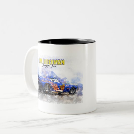 Jim Liberman Jungle Jim Titel Zweifarbige Tasse (Vorderseite Links)