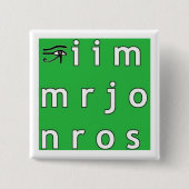 Jim Morrison-Anagramm-Knopf Button (Vorderseite)