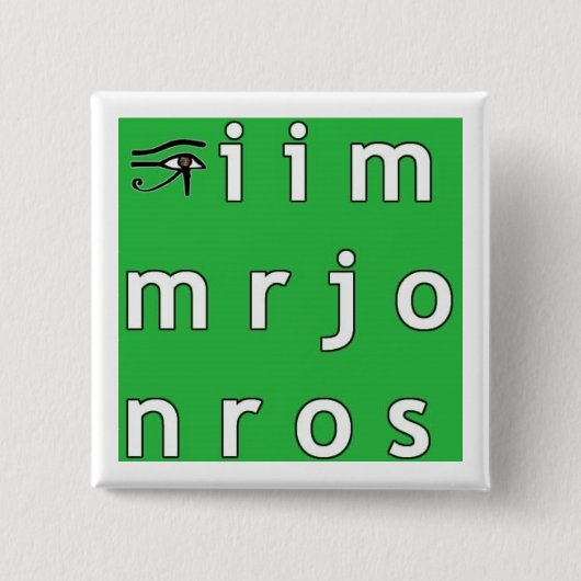 Jim Morrison-Anagramm-Knopf Button (Vorderseite)