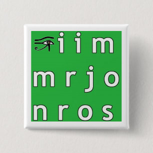 Jim Morrison-Anagramm-Knopf Button