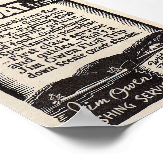 Jim Owen Float Trips Poster (Ecke)