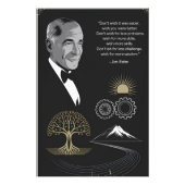 Jim Rohn Motivierend Quote Poster Black and Gold (Vorne)