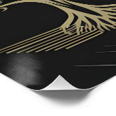 Jim Rohn Motivierend Quote Poster Black and Gold (Ecke)