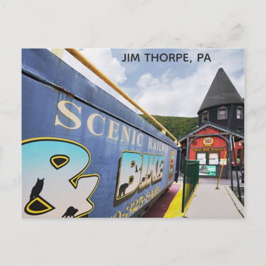 Jim Thorpe Pennsylvania Bahnhof Postkarte (Vorderseite)