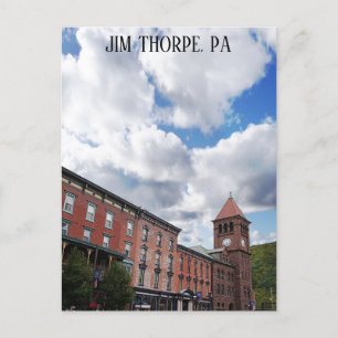Jim Thorpe Pennsylvania Skyline Pocono Mountain Postkarte