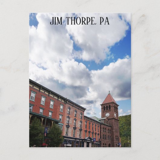 Jim Thorpe Pennsylvania Skyline Pocono Mountain Postkarte (Vorderseite)