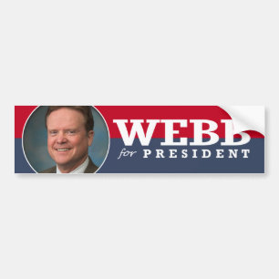 JIM WEBB 2016 AUTOAUFKLEBER