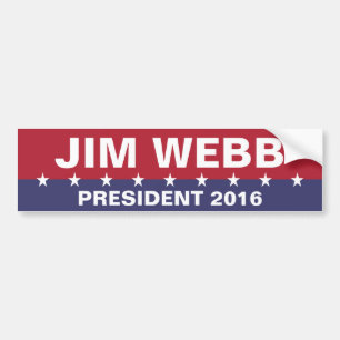 JIM WEBB für den Präsidenten 2016 Autoaufkleber