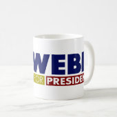 Jim Webb für Präsident V1 Kaffeetasse (VorderseiteRechts)