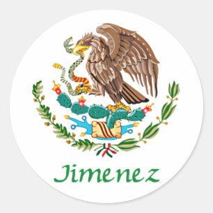 Jimenez Mexican National Siegel Runder Aufkleber