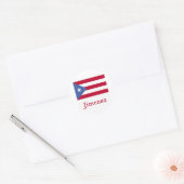 Jimenez Puerto Rico Flag Runder Aufkleber (Umschlag)