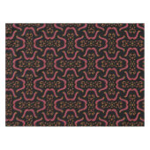 Jimette-Bahn Schwarzes Orange-Design Tischdecke (Vorderseite (Horizontal))