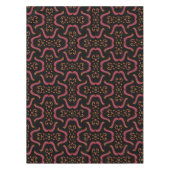 Jimette-Bahn Schwarzes Orange-Design Tischdecke (Vorderseite)
