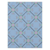 Jimette Rosa-Design Schwarzer auf Blau Tischdecke (Vorderseite)
