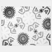 Jimette Schwarzweißdesign Fleecedecke (Vorderseite (Horizontal))