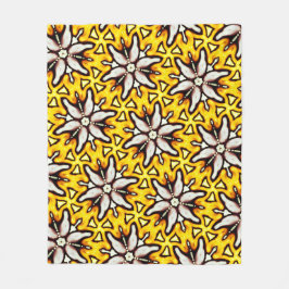 Jimette Weißgelbes Schwarzweissdesign Fleecedecke