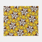 Jimette Weißgelbes Schwarzweissdesign Fleecedecke (Vorderseite (Horizontal))