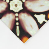 Jimette Weißgelbes Schwarzweissdesign Fleecedecke (Ecke)