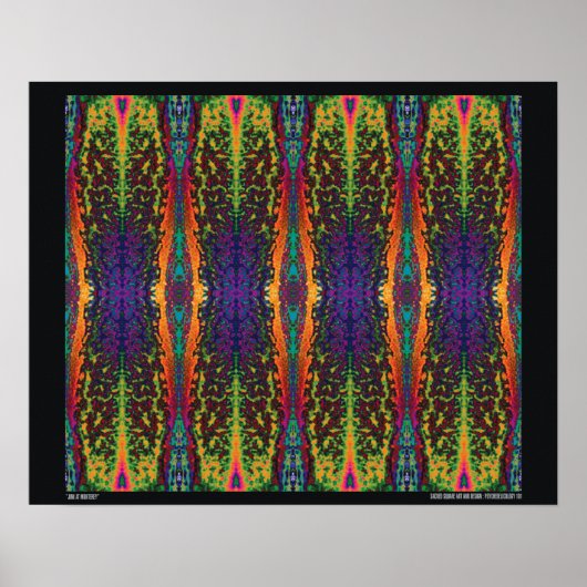 "Jimi at Monterey" Abstrakte Psychedelische Kunst Poster (Vorne)