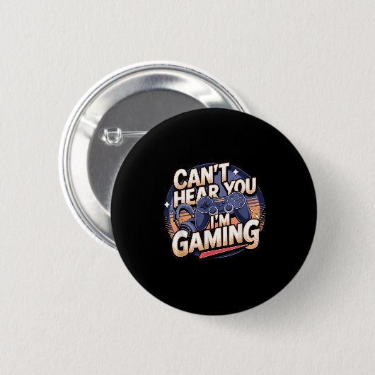 Jimino Uni-adult Gaming - Can't Hear You I'm Gamin Button (Vorne & Hinten)