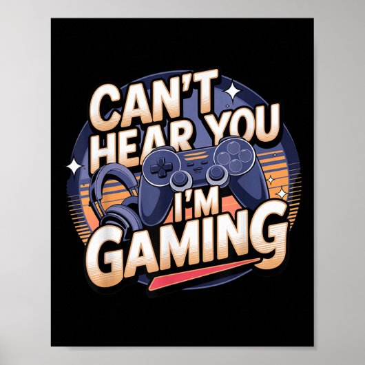 Jimino Uni-adult Gaming - Can't Hear You I'm Gamin Poster (Vorne)