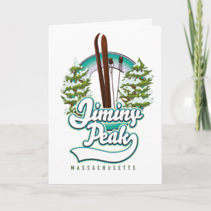 Jiminy Peak Massachusetts Ski Logo Feiertagskarte