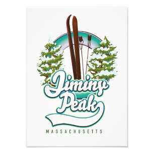 Jiminy Peak Massachusetts Ski Logo Fotodruck