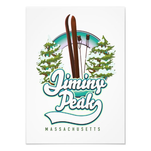 jiminy Peakmassachusetts Skigobild Fotodruck (Vorne)