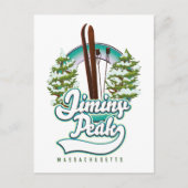 jiminy Peakmassachusetts Skigobild Postkarte (Vorderseite)