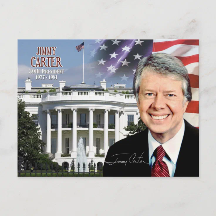 Jimmy Carter 39. Präsident der USA Postkarte Zazzle.de