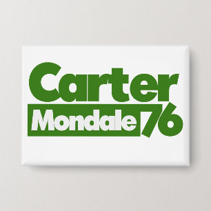 Jimmy Carter 76 Carter Mondale Retro-Politik Button