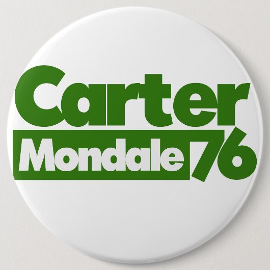 Jimmy Carter 76 Carter Mondale Retro-Politik Button (Vorderseite)