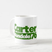 Jimmy Carter 76 Carter Mondale Retro-Politik Kaffeetasse (Vorderseite Links)