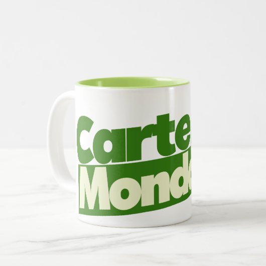 Jimmy Carter 76 Carter Mondale Retro-Politik Zweifarbige Tasse (Vorderseite Links)