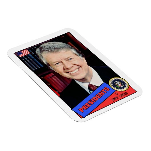 Jimmy Carter Baseball Card Magnet (Rechte Seite)