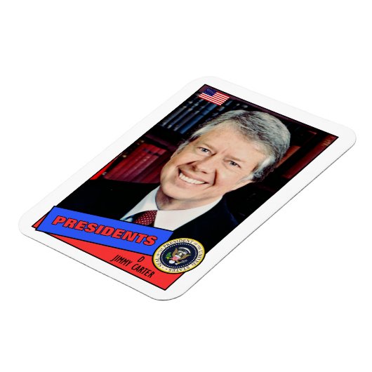 Jimmy Carter Baseball Card Magnet (Linke Seite)