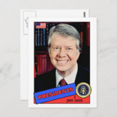 Jimmy Carter Baseball Card Postkarte (Vorne/Hinten)