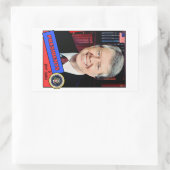 Jimmy Carter Baseball Card Rechteckiger Aufkleber (Tasche)